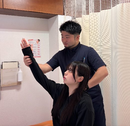 お身体のチェックの様子